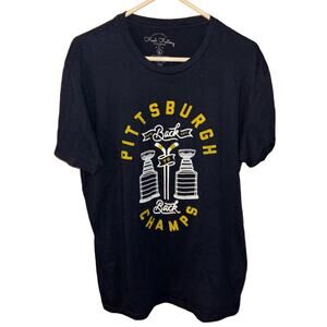 Pittsburgh Penguins 2016-2017 back to back Stanley cup champs t-shirt (large)